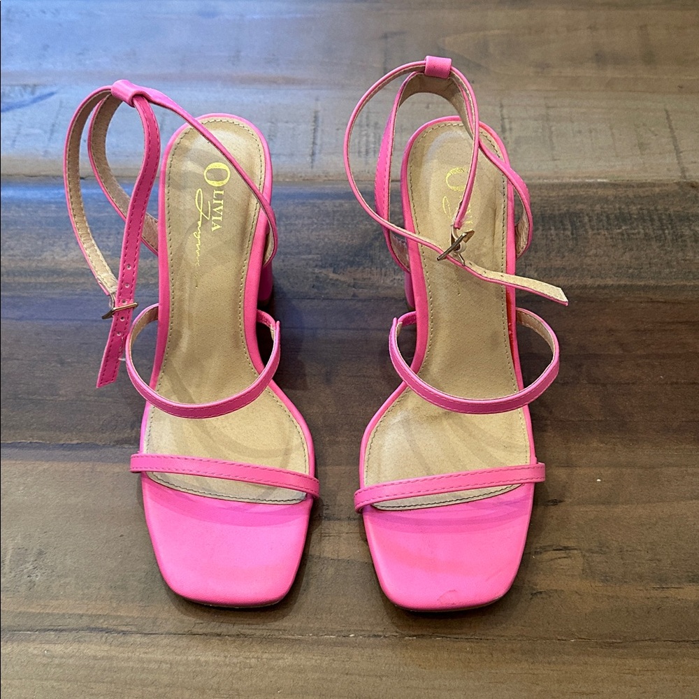 Olivia Jaymes Pink Strappy Heels